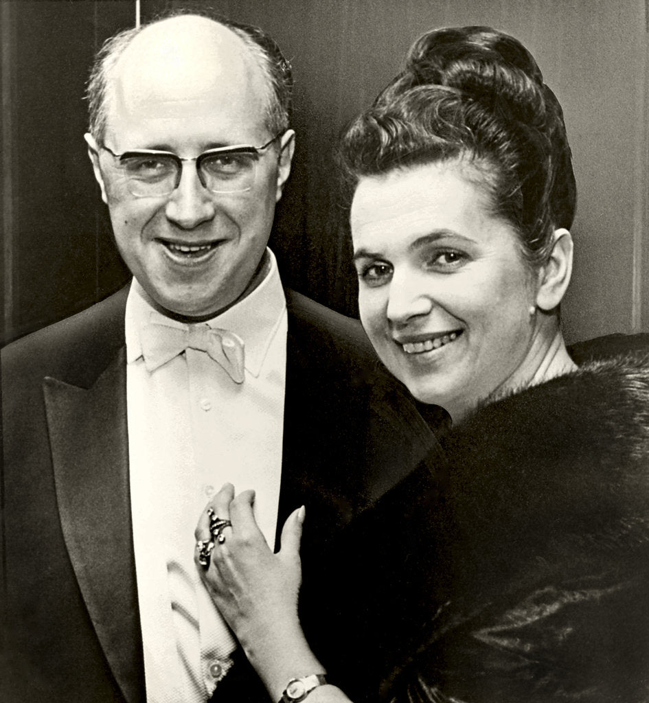 Detail of Mstislav Rostropovich and Galina Vishnevskaya, 1960s by Anonymous