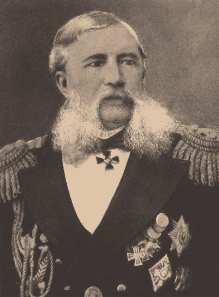 Detail of Portrait of the Admiral Grigory Ivanovich Butakov by Anonymous