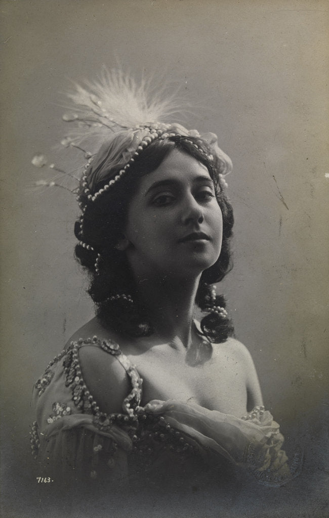 Detail of Russian ballerina Tamara Karsavina, 1912 by Anonymous