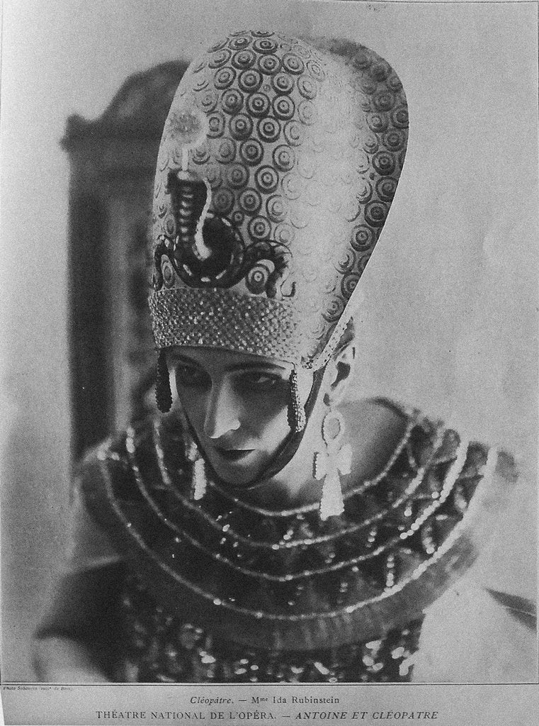 Detail of Ida Rubinstein as Cleopatra in the ballet Antoine et Cléopâtre by Florent Schmitt, c. 1920 by Anonymous