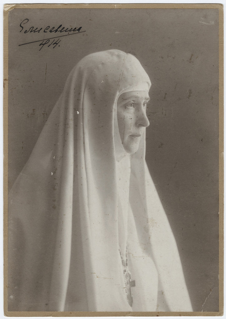 Detail of Grand Duchess Elizabeth Fyodorovna in the monastic habit, 1914 by Anonymous