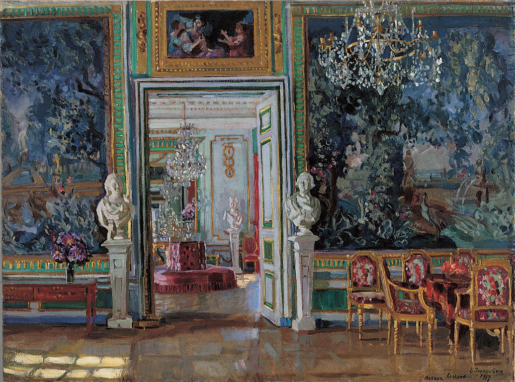 Detail of Interior in the Kuskovo Palace, 1917 by Stanislav Yulianovich Zhukovsky