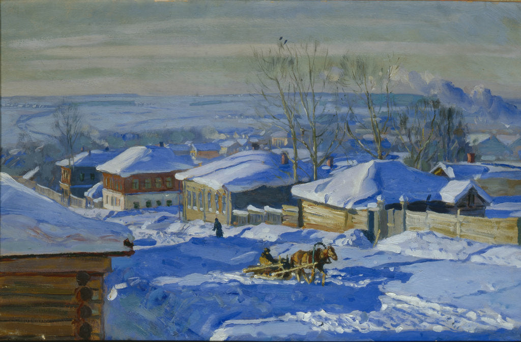 Detail of Winter, 1915 by Stanislav Yulianovich Zhukovsky