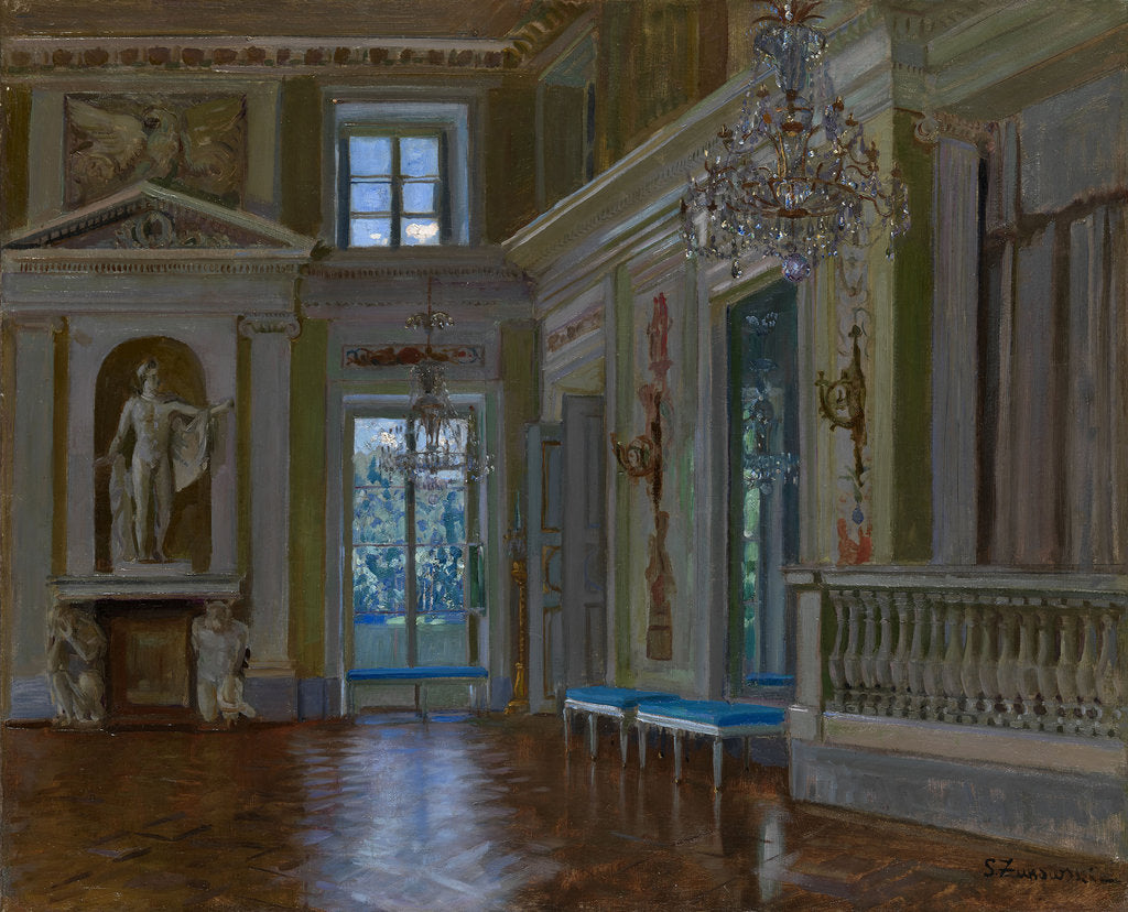Detail of The Ballroom of the Lazienki Palace by Stanislav Yulianovich Zhukovsky