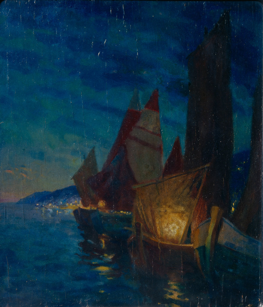 Detail of Sails at Night by Alexander Fyodorovich Gaush