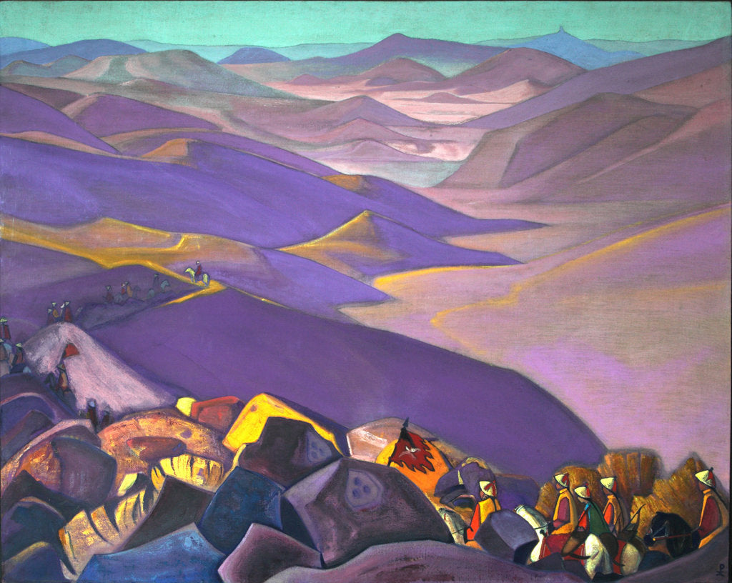 Detail of Mongolia. Genghis Khans Campaign, 1937-1938 by Nicholas Roerich