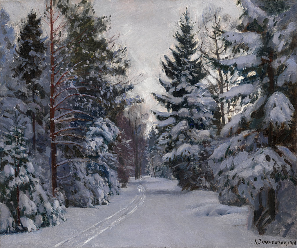 Detail of Tracks in the Snow, 1928 by Stanislav Yulianovich Zhukovsky
