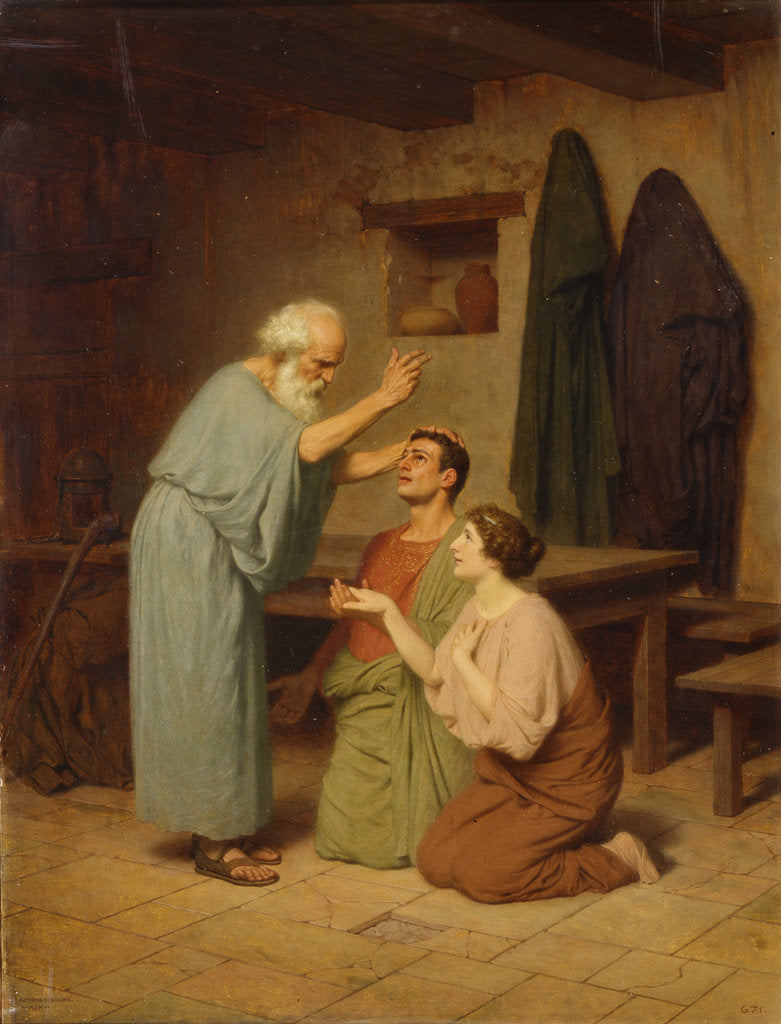 Detail of Be blessed!, 1900 by Stepan Vladislavovich Bakalowicz