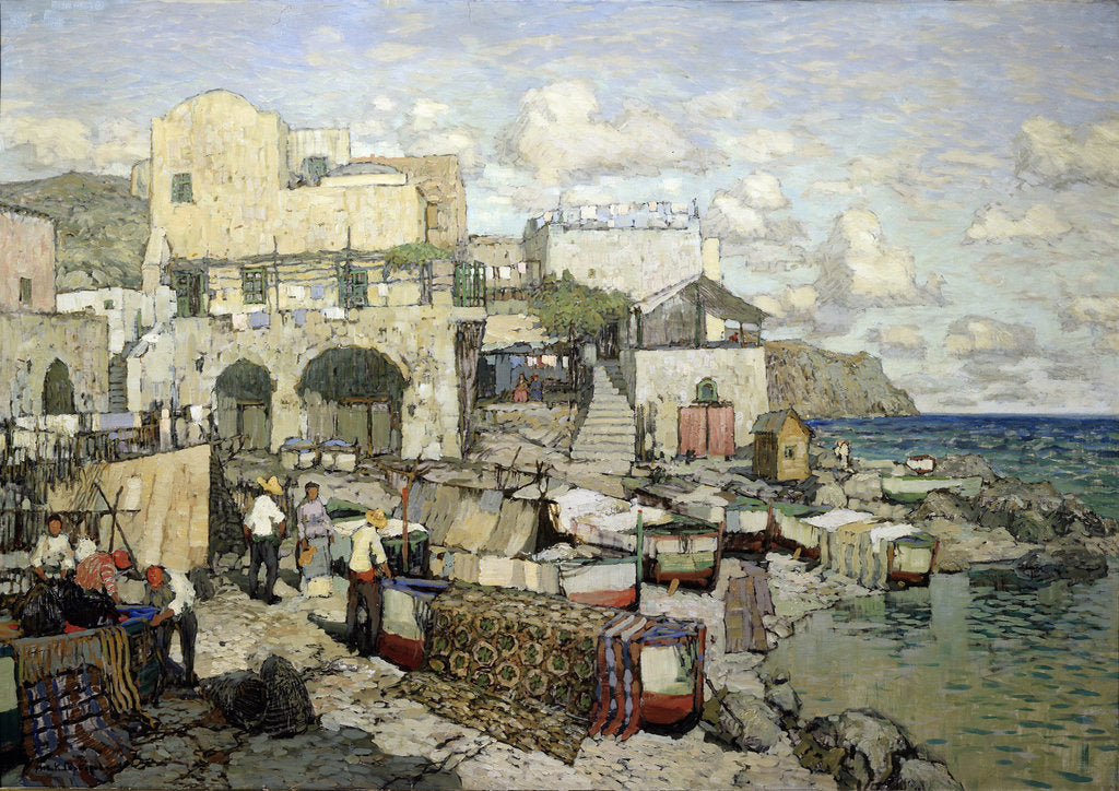 Detail of View of the Capri Island by Konstantin Ivanovich Gorbatov