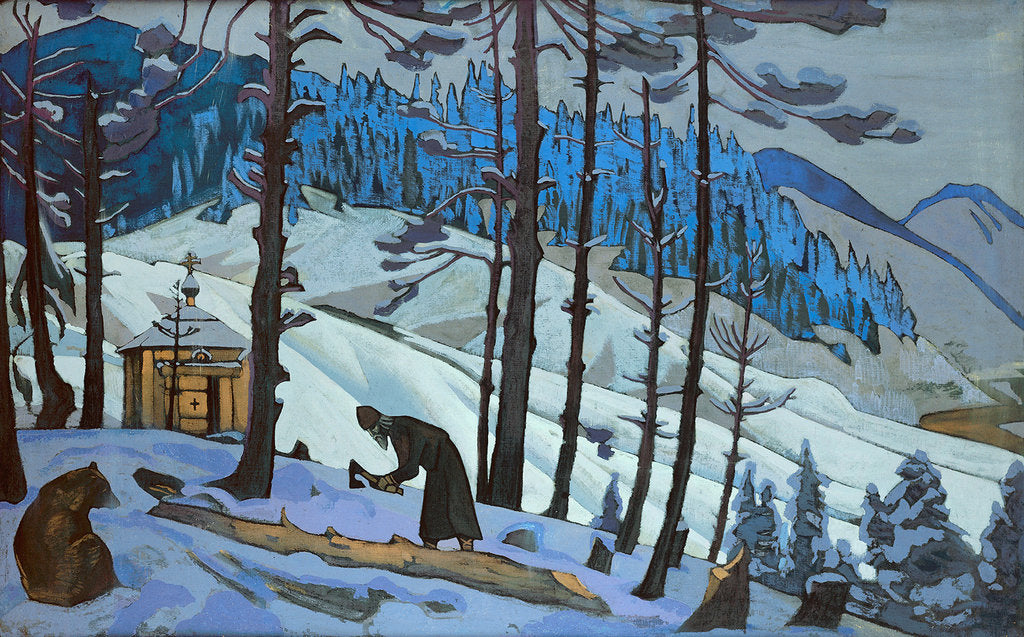 Detail of Saint Sergius the Builder, 1925 by Nicholas Roerich