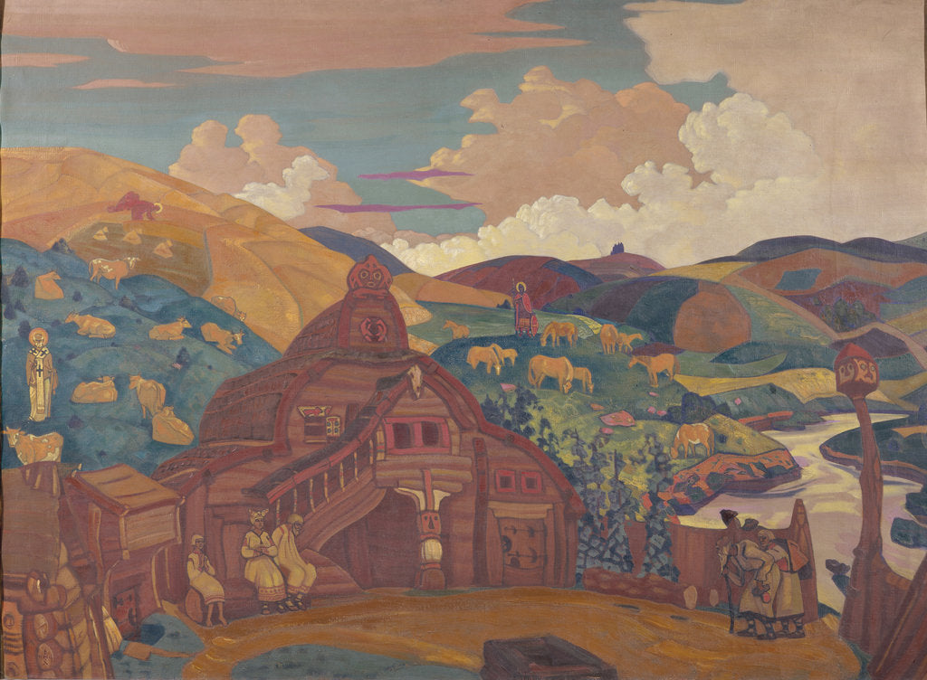 Detail of The Three Joys, 1916 by Nicholas Roerich