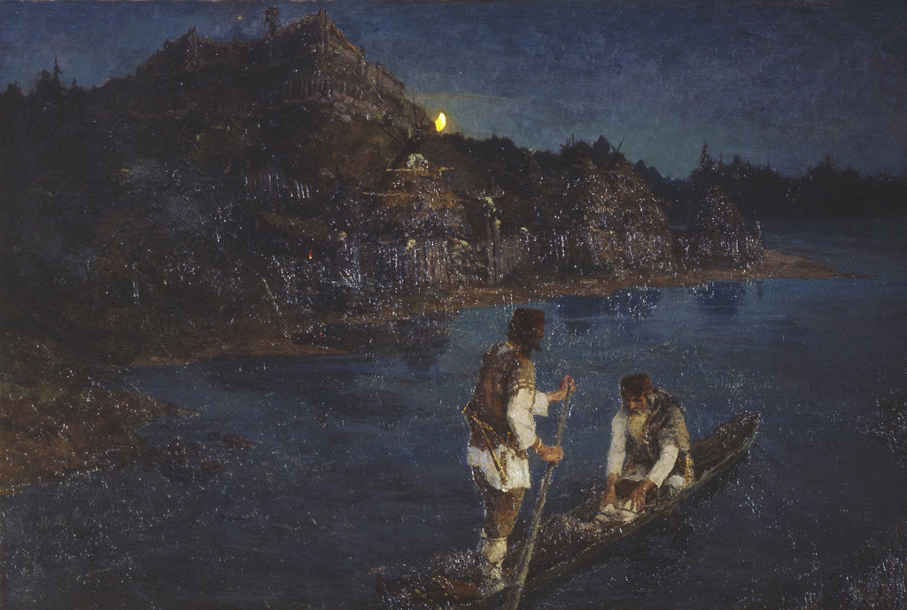 Detail of Messenger, 1897 by Nicholas Roerich