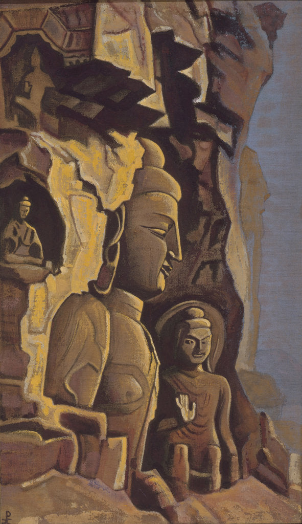 Detail of Yungang, 1937 by Nicholas Roerich