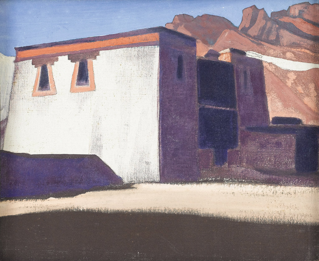 Detail of Sharugon Monastery, Tibet, 1928 by Nicholas Roerich