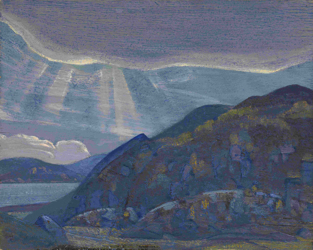 Detail of Rocks and Cliffs by Nicholas Roerich