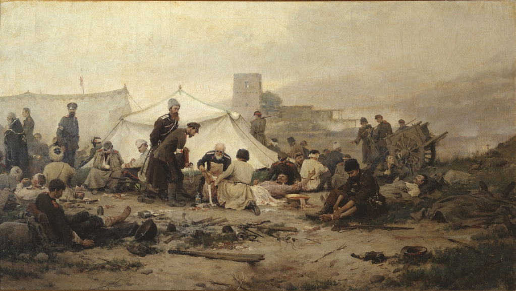 Detail of Dressing station, 1893 by Ivan Alexeyevich Vladimirov