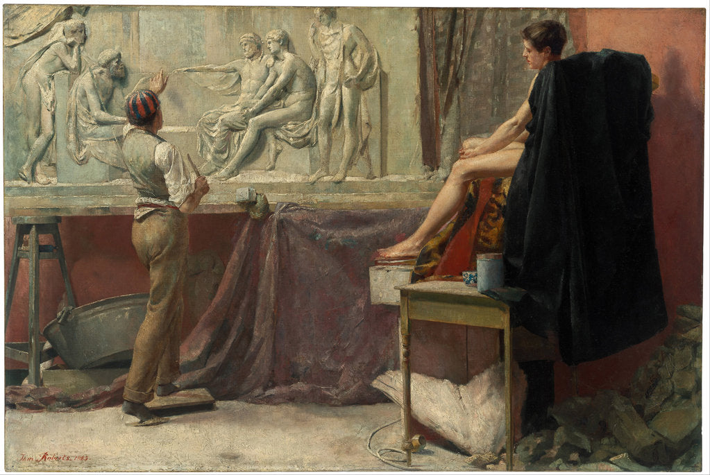 Detail of The sculptors studio, 1885 by Tom Roberts