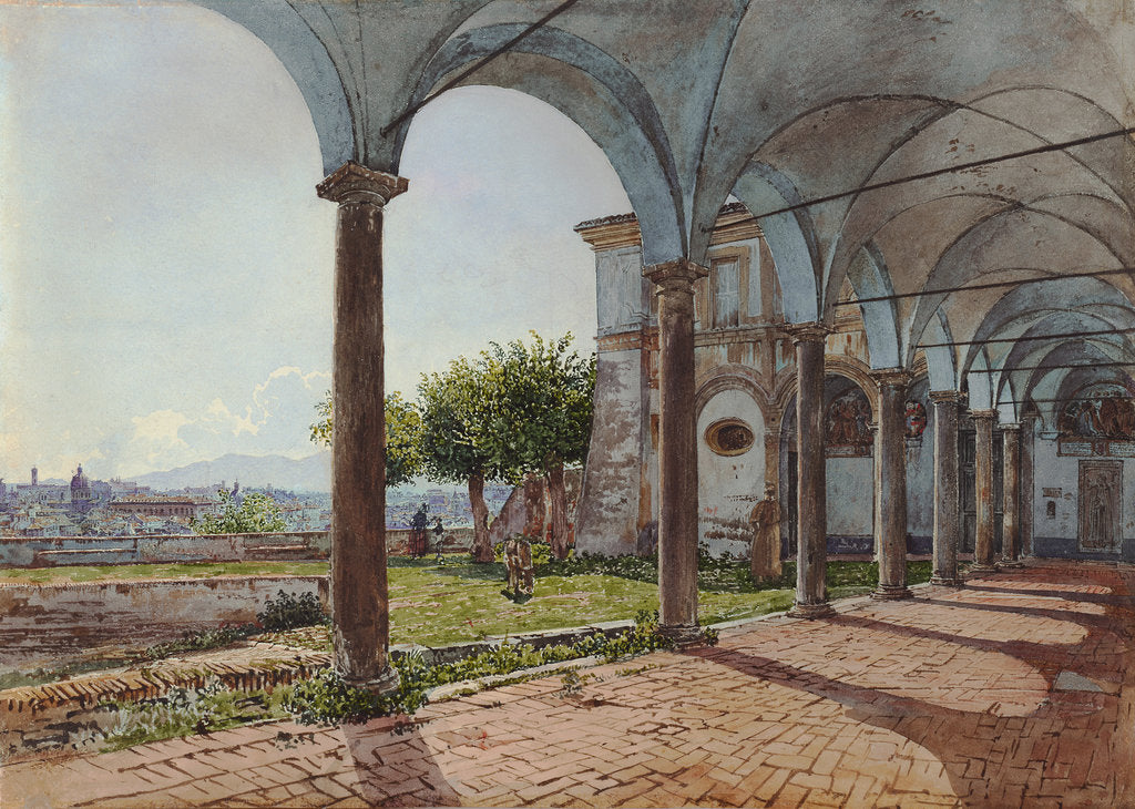 Detail of View from SantOnofrio on Rome, 1835 by Rudolf von Alt