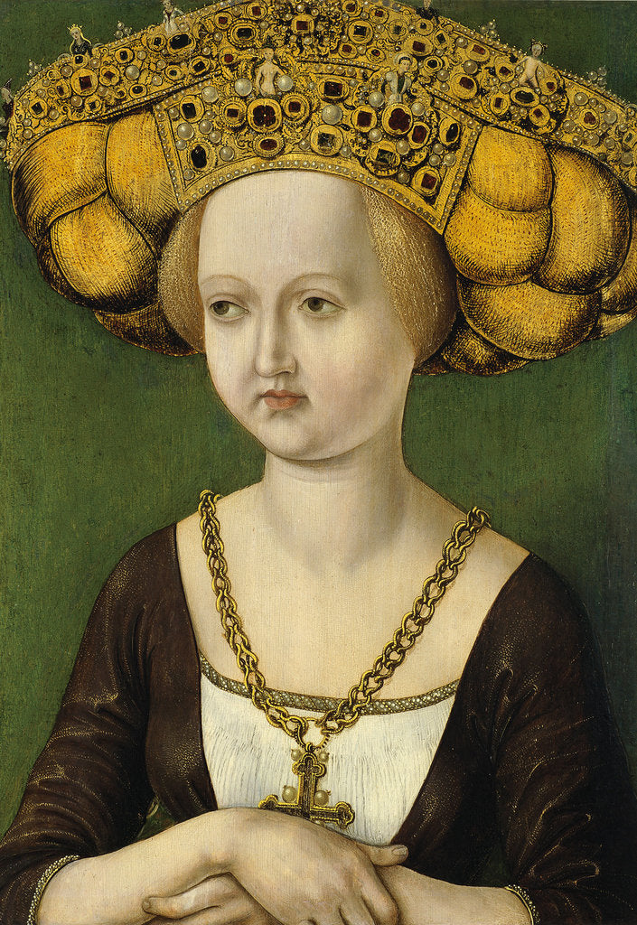 Detail of Portrait of Kunigunde of Austria, ca 1485 by Austrian Artist ot the Tyrol School