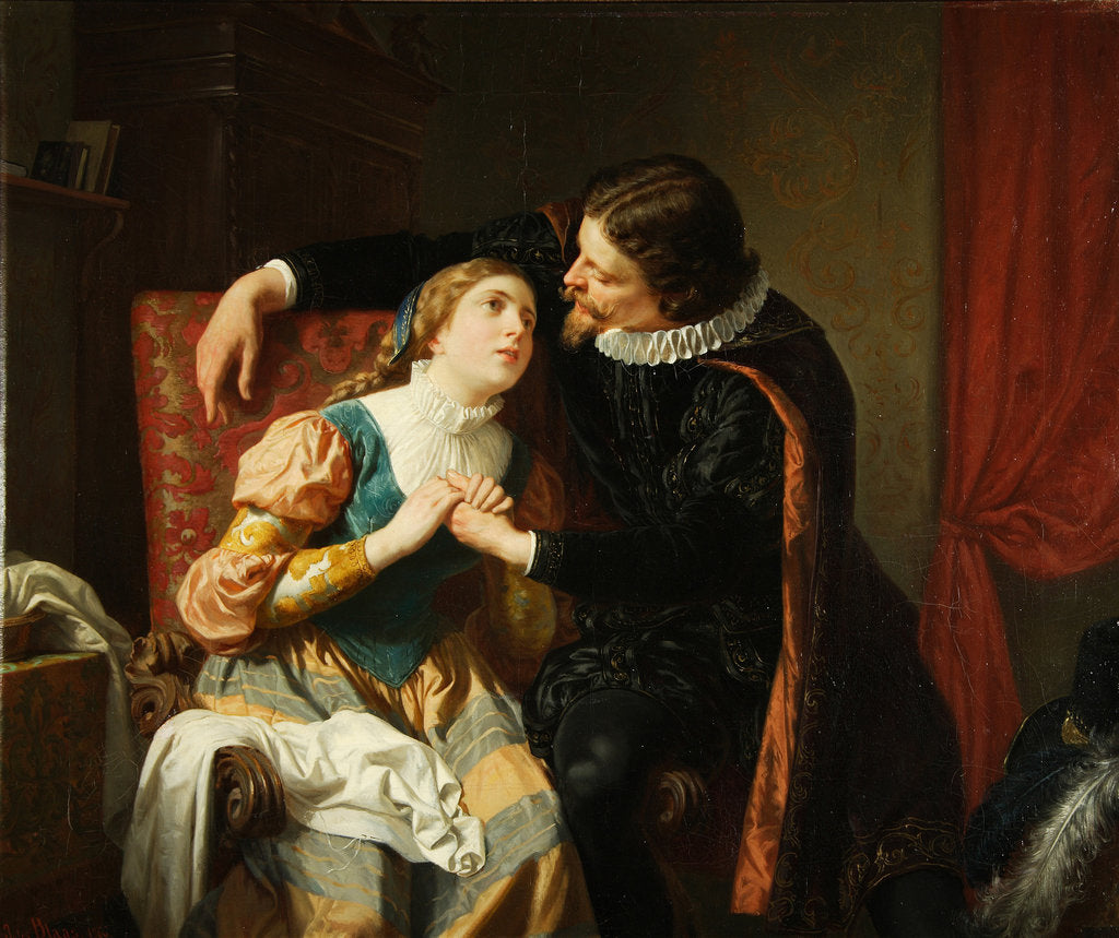 Detail of Egmont and Klärchen, 1866 by Julius von Blaas