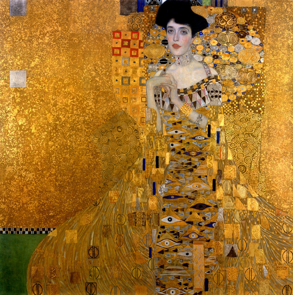 Detail of Adele Bloch-Bauer I by Gustav Klimt