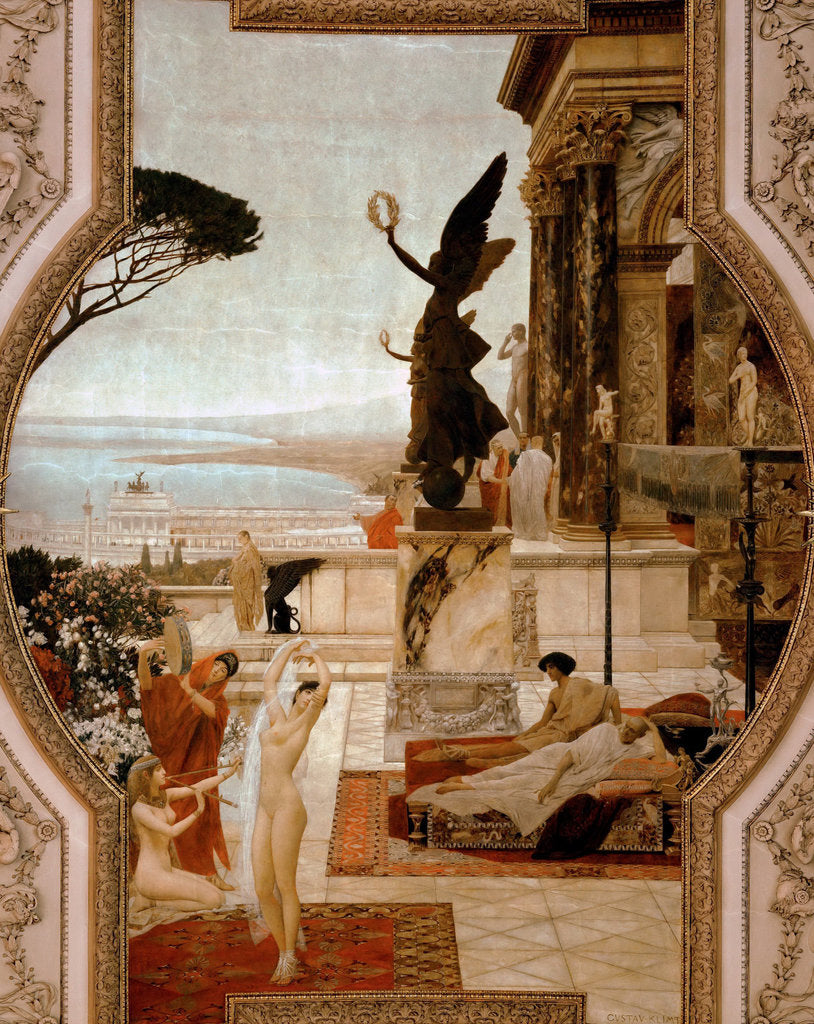 Detail of The Theatre in Taormina, 1884-1888 by Gustav Klimt