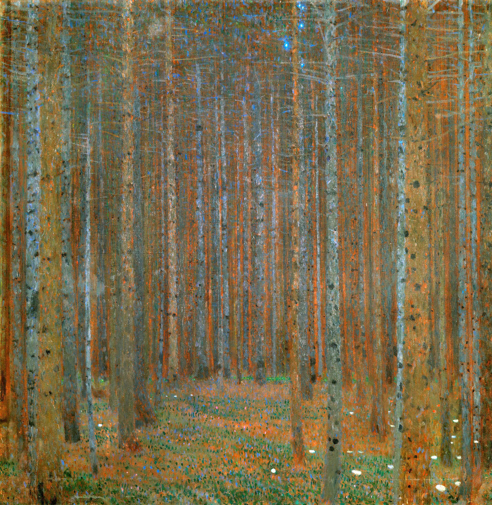 Detail of Fir Forest I by Gustav Klimt
