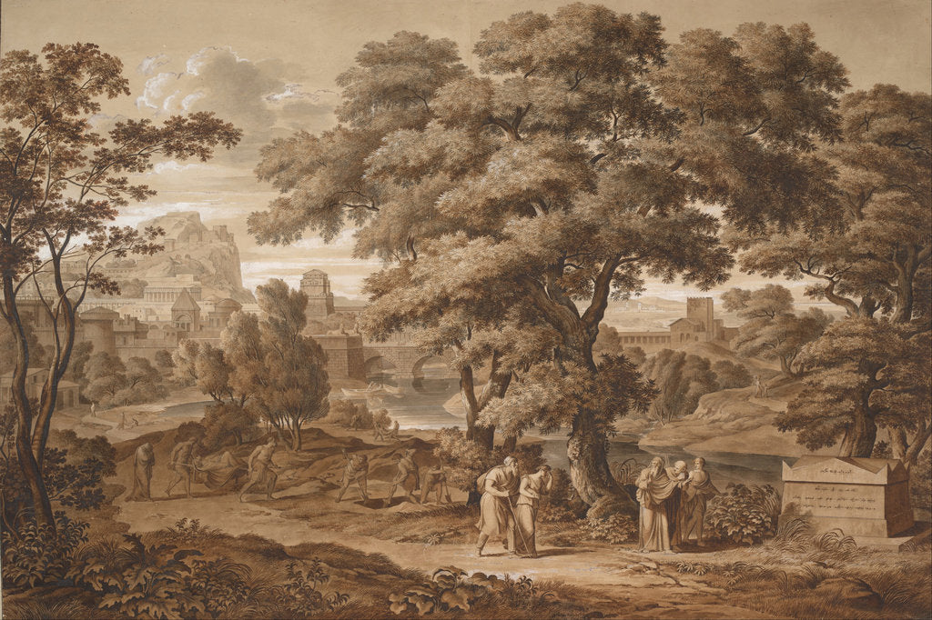 Detail of Oedipus and Antigone Leave Thebes, 1797 by Joseph Anton Koch