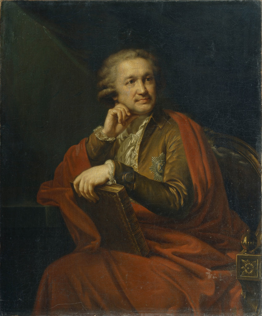 Detail of Portrait of Prince Alexander Sergeevich Stroganov, 1793 by Johann-Baptist von Lampi the Elder
