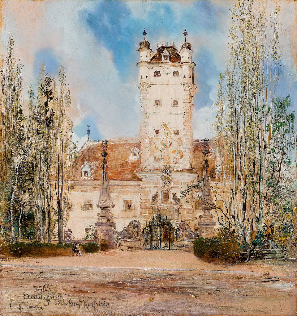 Detail of Greillenstein Castle, 1885-1886 by Anton Romako