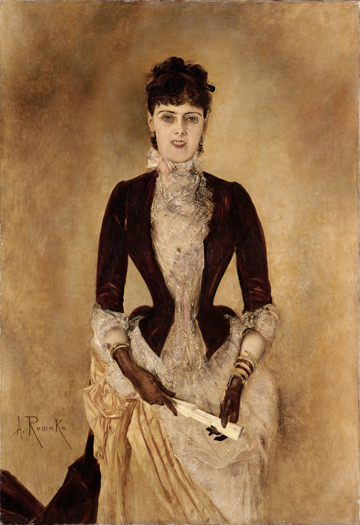 Portrait of Isabella Reisser, 1885 by Anton Romako