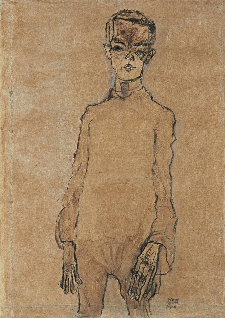 Detail of Self-Portrait, 1910 by Egon Schiele
