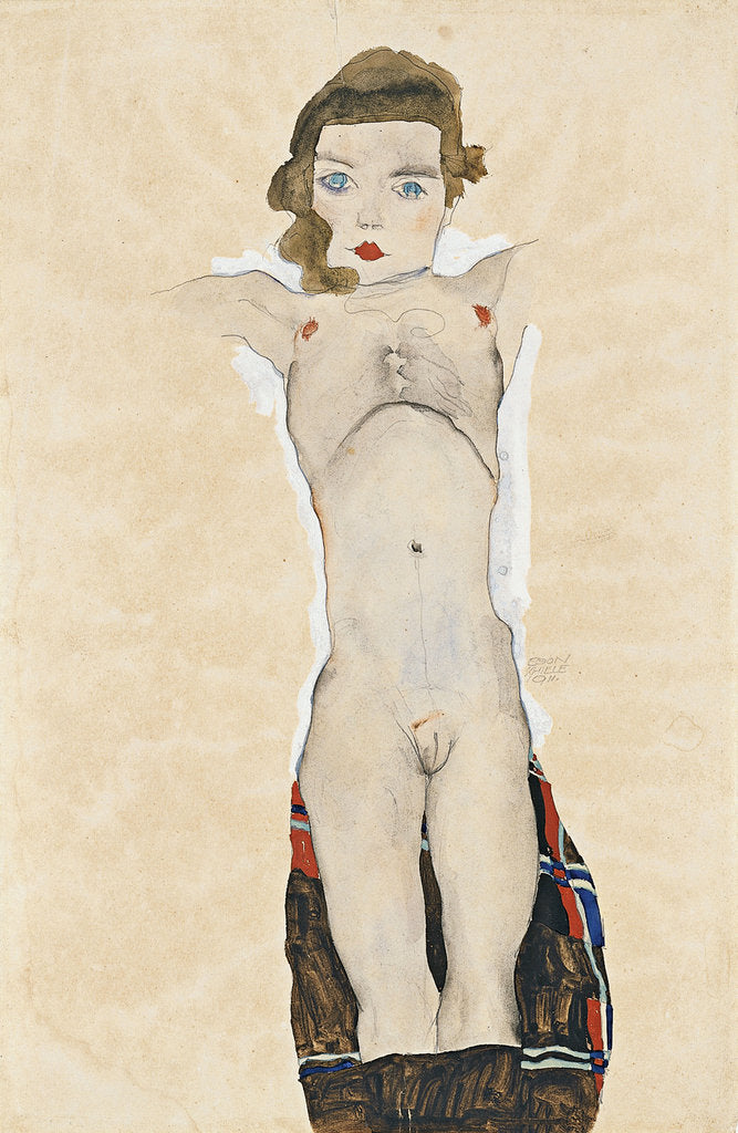 Detail of Nude Girl with Arms Outstretched, 1911 by Egon Schiele