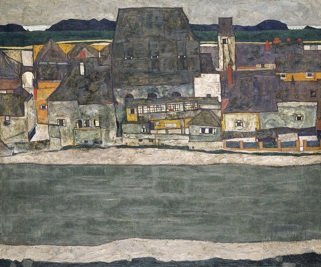 Houses on the River (The Old Town), 1914 by Egon Schiele