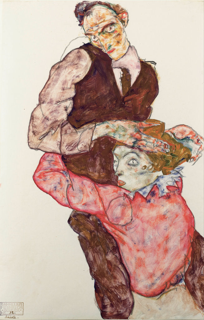 Detail of Lovers, 1914-1915 by Egon Schiele
