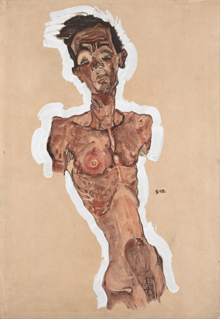 Detail of Nude Self-Portrait, 1910 by Egon Schiele