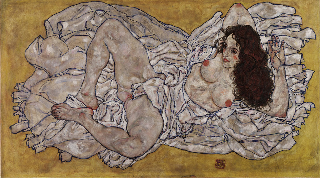 Detail of Reclining Woman, 1917 by Egon Schiele