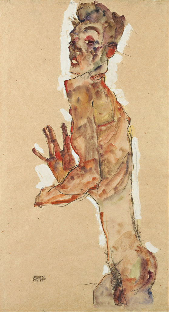 Detail of Self-Portrait with Splayed Fingers, 1911 by Egon Schiele