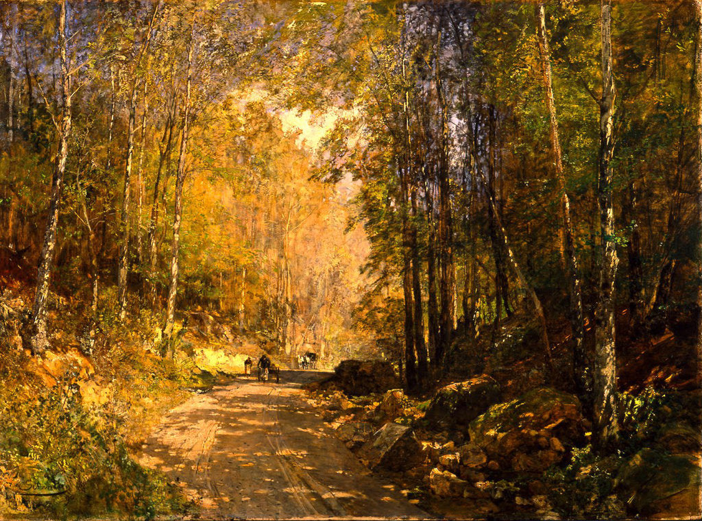 Detail of Forest Lane near Schärfling, 1890 by Emil Jakob Schindler