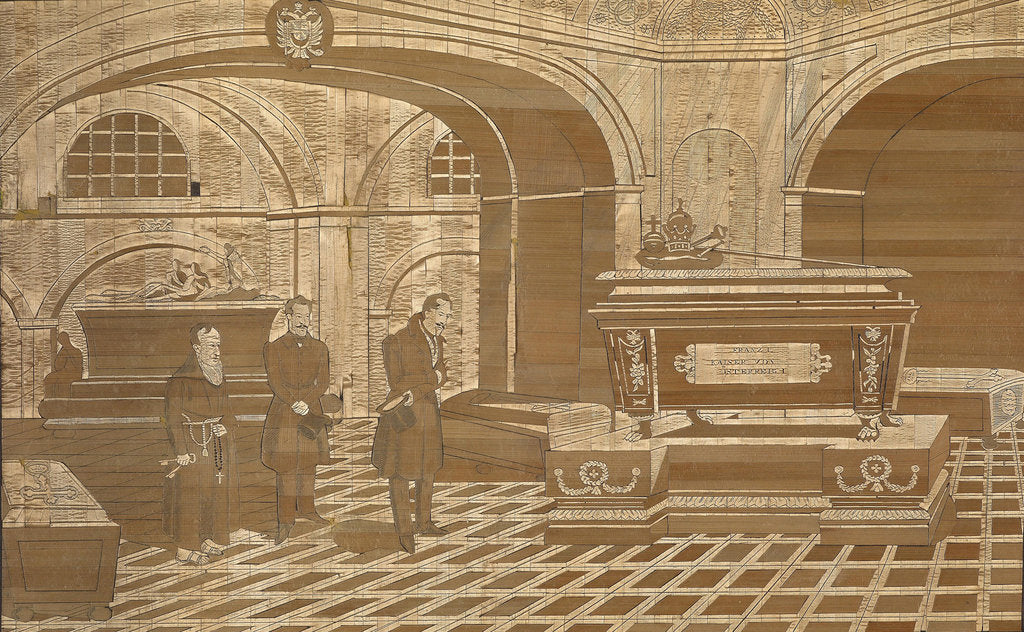 Detail of Emperor Nicholas I at the coffin of Emperor Francis I of Austria, ca 1835 by Anonymous