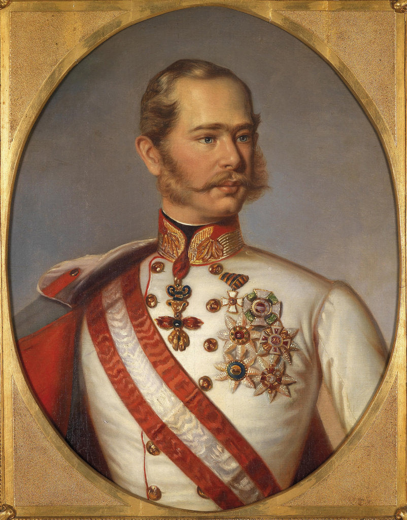 Detail of Portrait of Franz Joseph I of Austria, ca 1855 by Anonymous