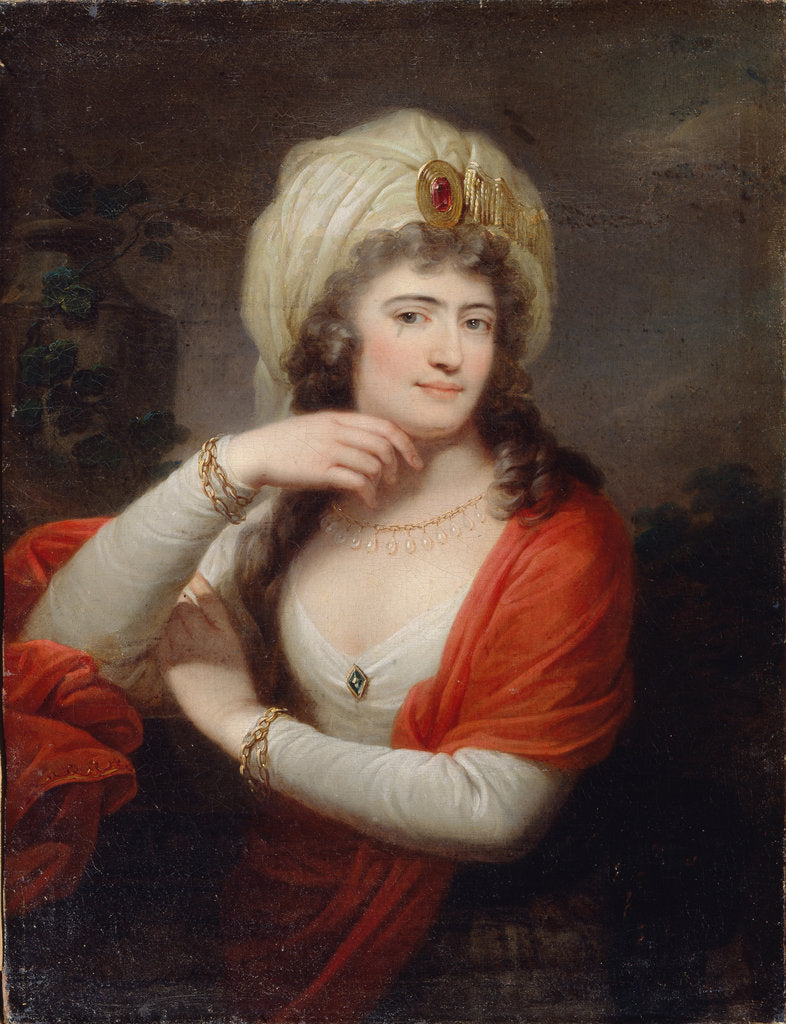Detail of Portrait of Aleksandra Branicka, lady-in-waiting of Catherine II, 1793 by Józef Grassi