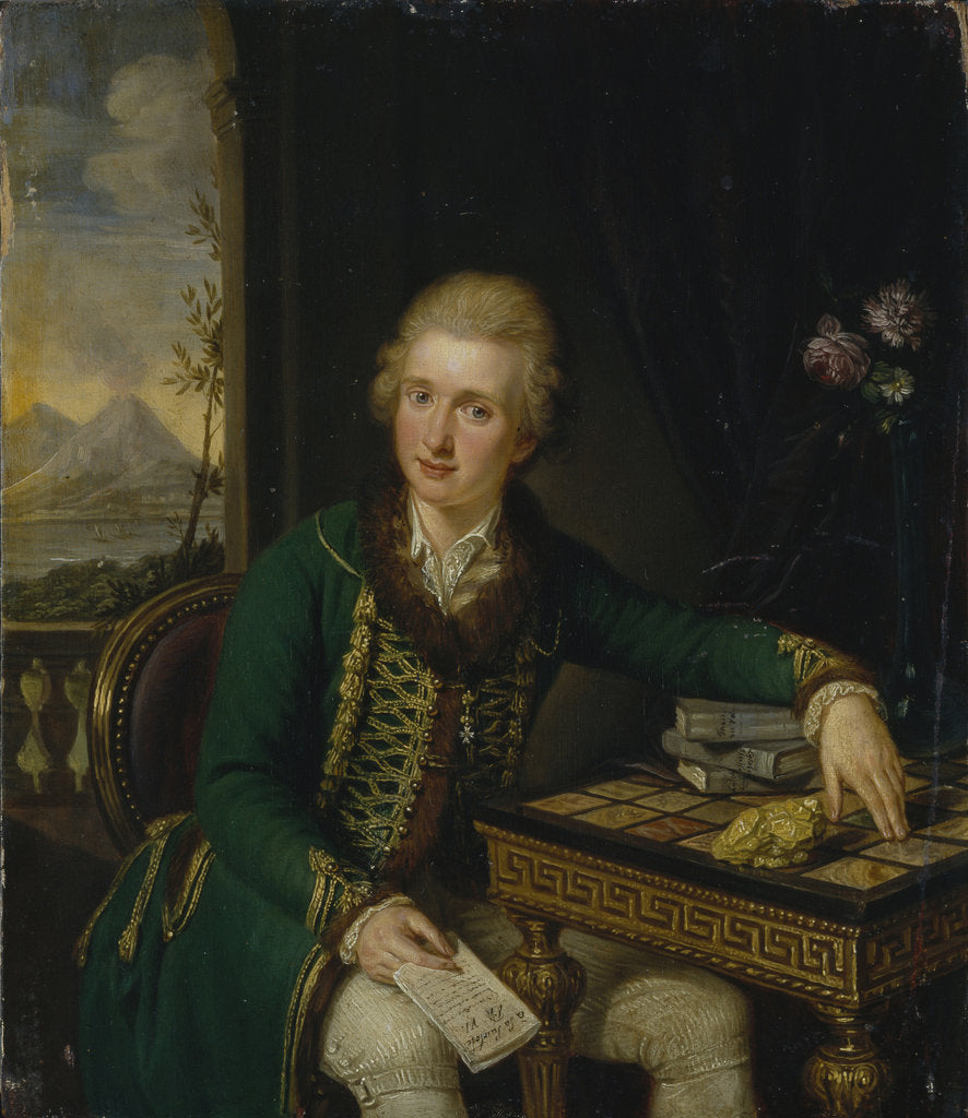 Detail of Portrait of Count Michael Johann von der Borch by Ludwig Guttenbrunn