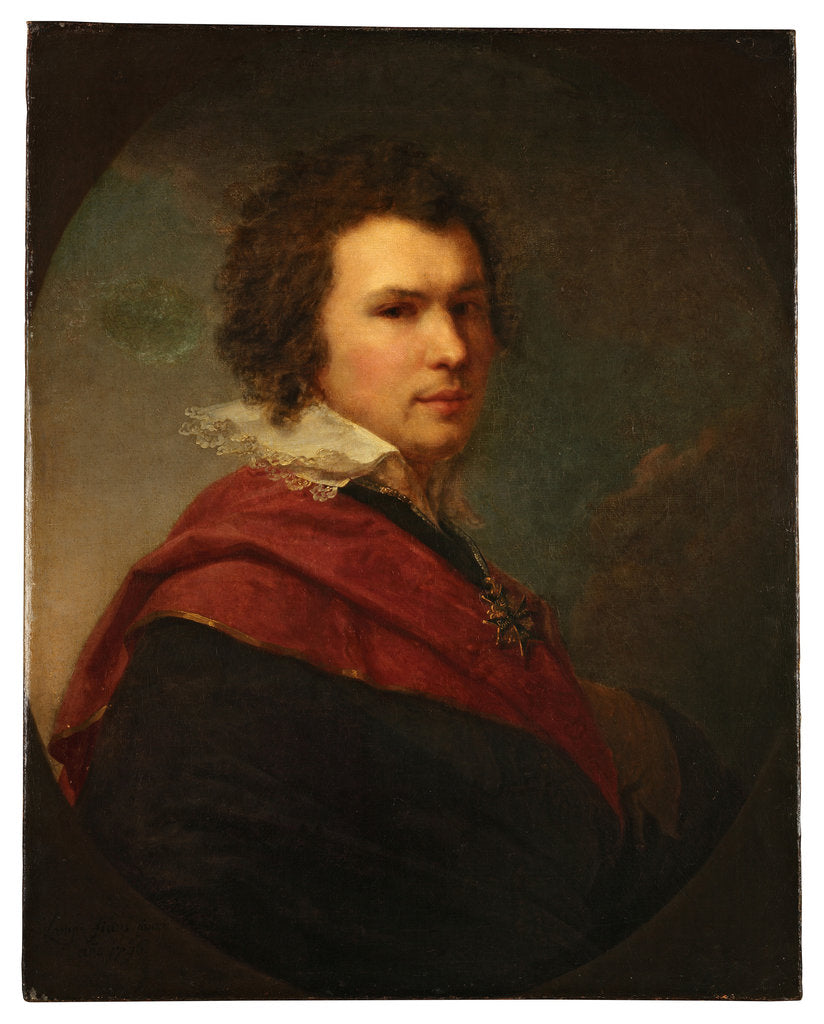 Detail of Portrait of the poet Apollon Alexandrovich Maykov, 1796 by Johann-Baptist Lampi the Younger