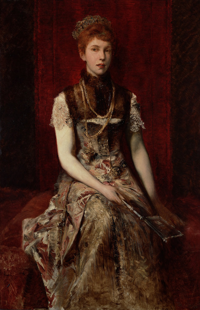 Detail of Portrait of Dora Fournier-Gabillon, ca 1879 by Hans Makart
