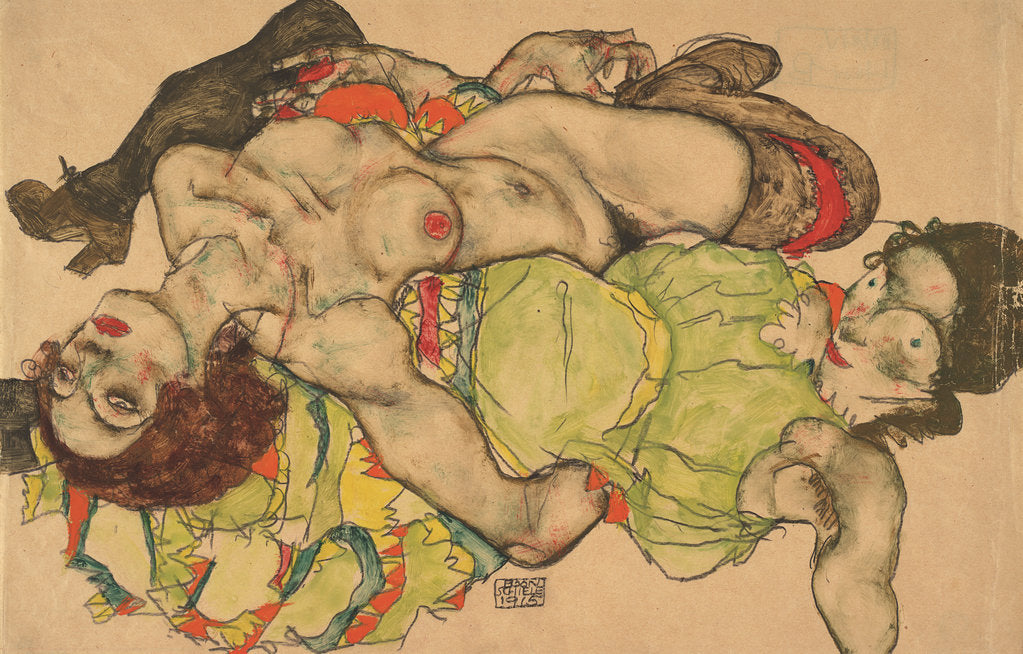Detail of Two Girls Lying Entwined, 1915 by Egon Schiele