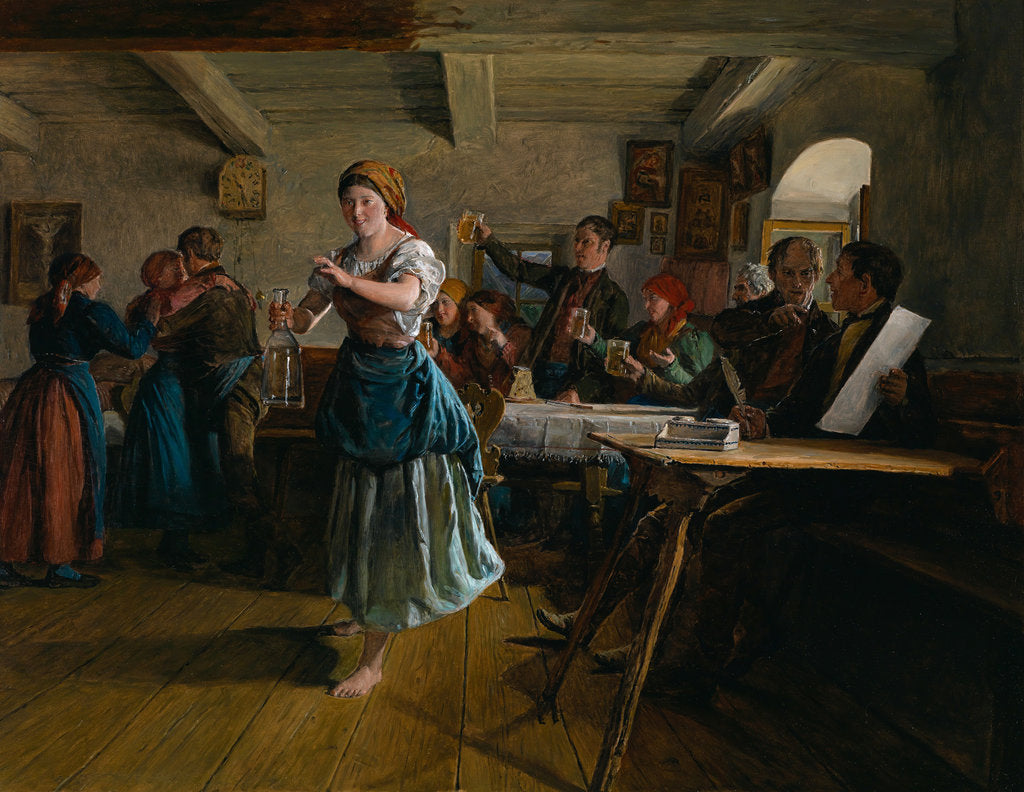 Detail of The Opening Dance, 1863 by Ferdinand Georg Waldmüller