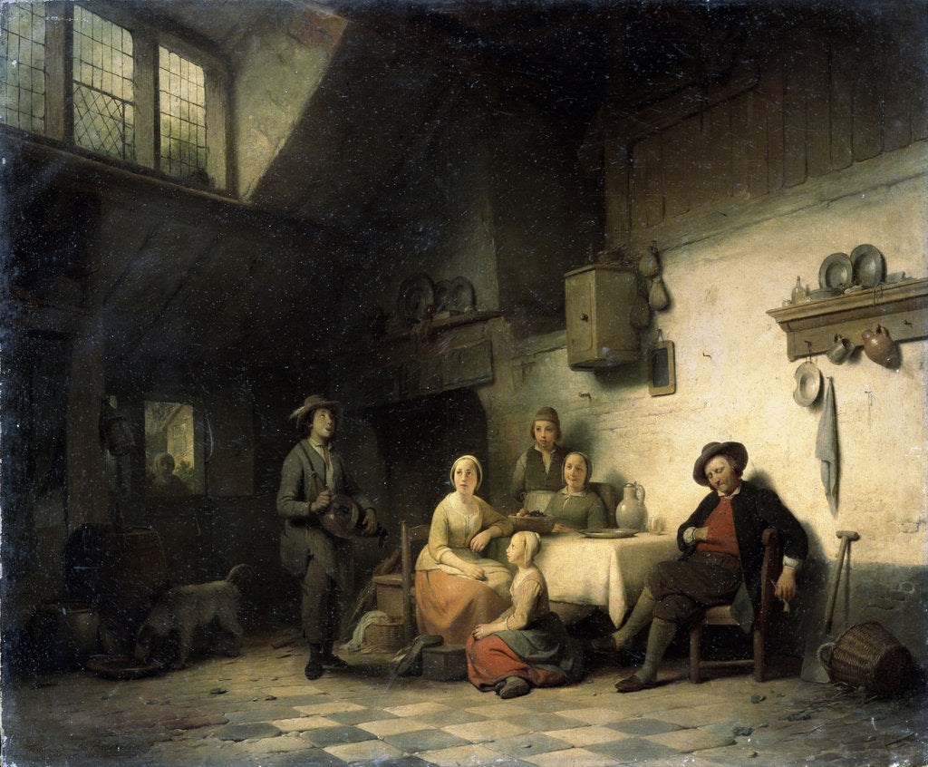 Detail of House concert by Ferdinand de Braekeleer the Elder