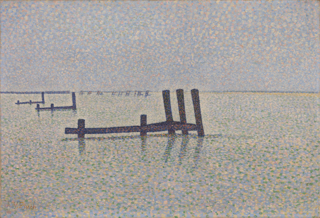 Detail of The Channel at Nieuwpoort, c. 1889 by Alfred William Finch