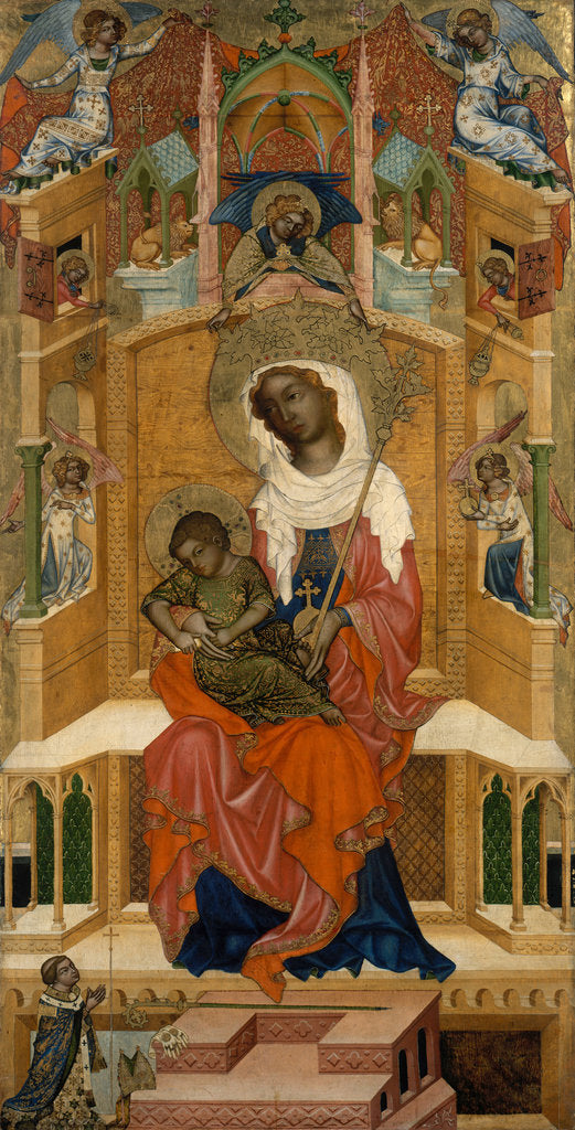 Detail of Mary Enthroned with the Child (Glatz Madonna), ca 1350 by Master of the Kaufmann Crucifixion